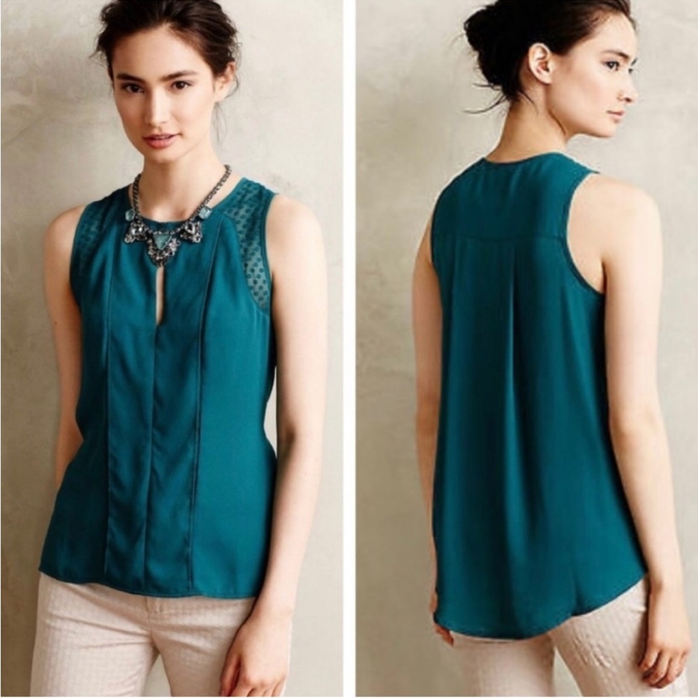 Anthropologie - Maeve Brand - Teal Top - Size 4